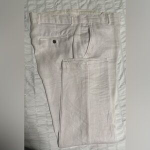 Men’s Tasso Elba white linen pants 32x30